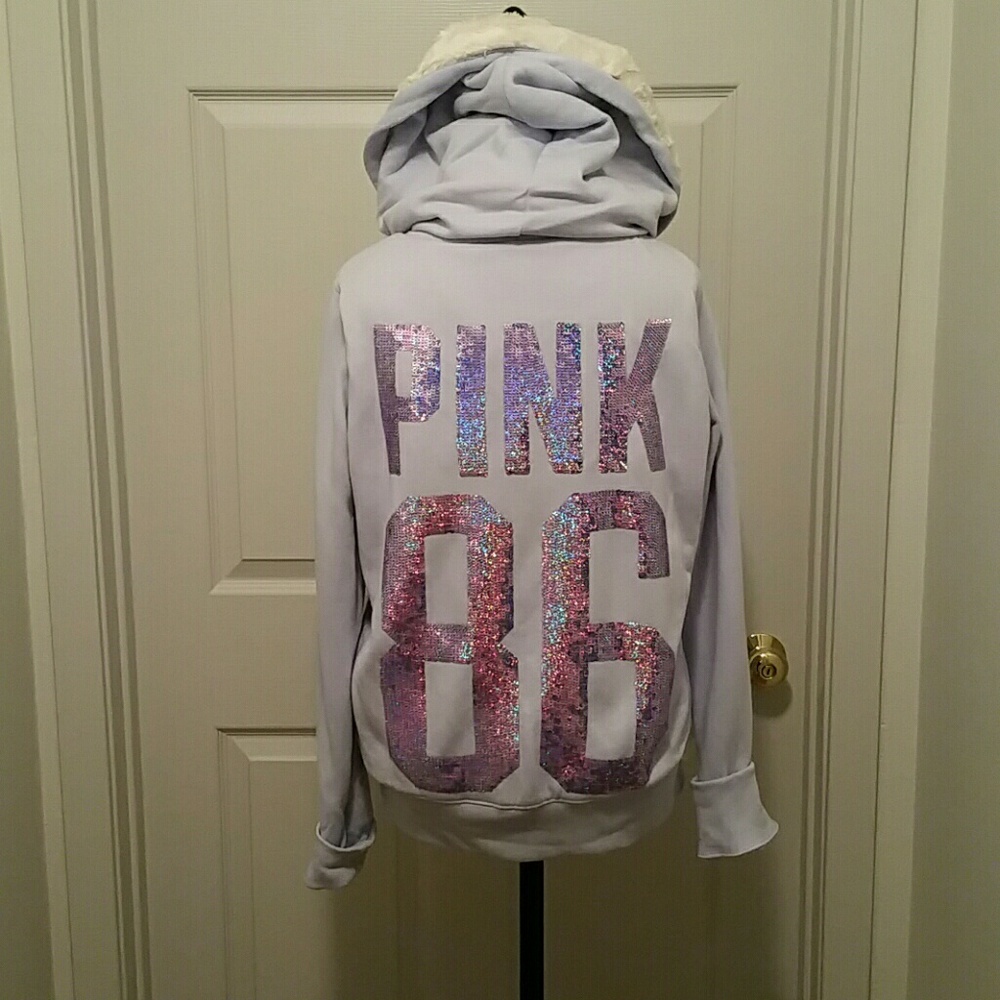 COPY - New Victorias Secret Fur lined sequin hoodie